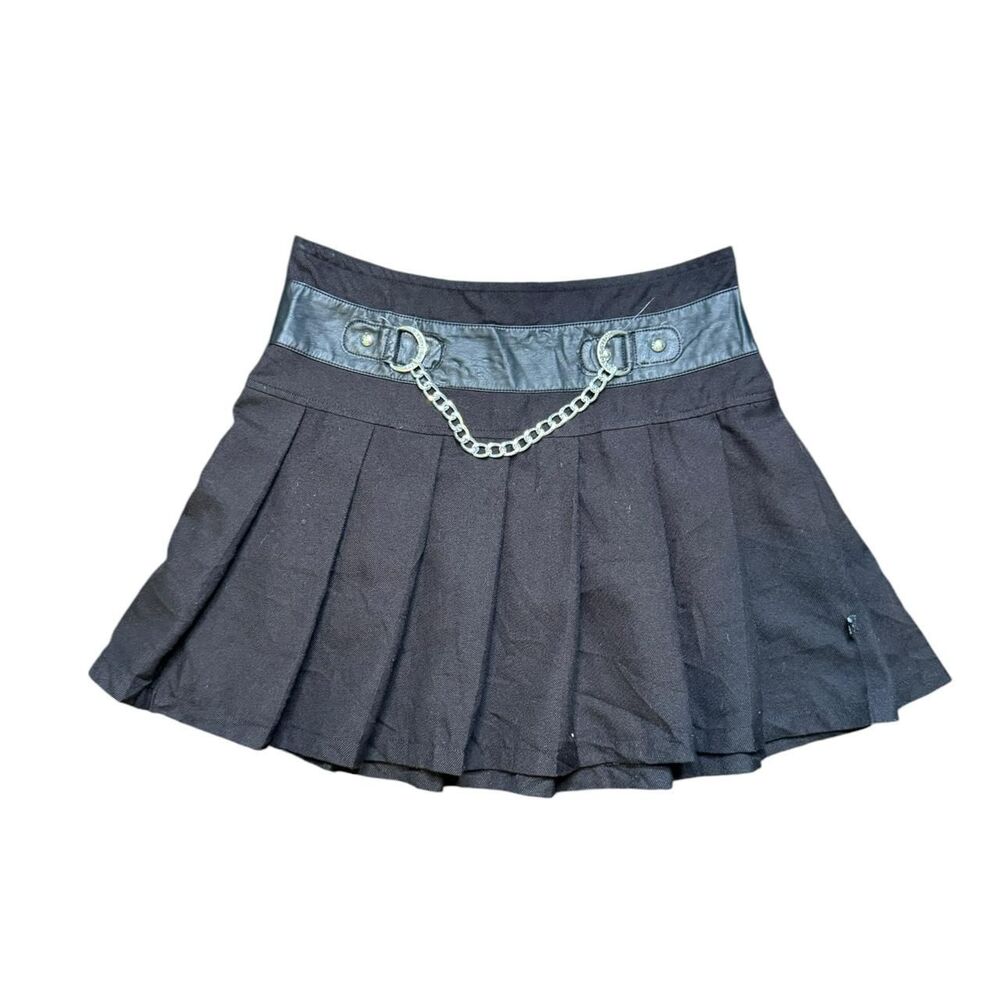 Royal Bones Pleated Mall Goth Mini Skirt Size Small